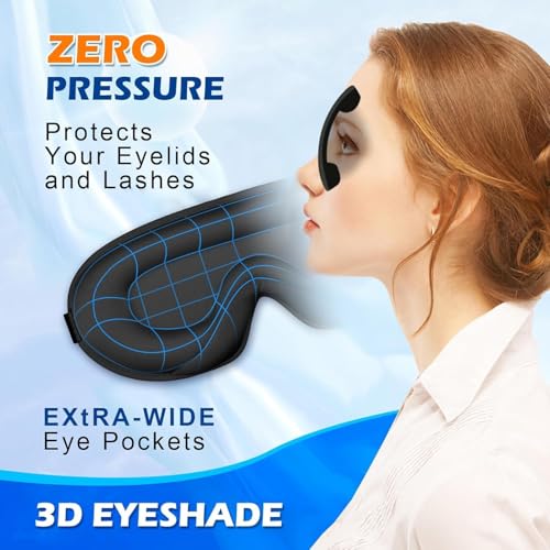 Image of 3D Memory foam Sleeping Mask For Men Women Sleep Mask Blind Fold Eye Cover Pad For Travel | Night eye band eyemask patch Complete Blackout Sleeping Eye Mask | Eye Mask For Sleeping men