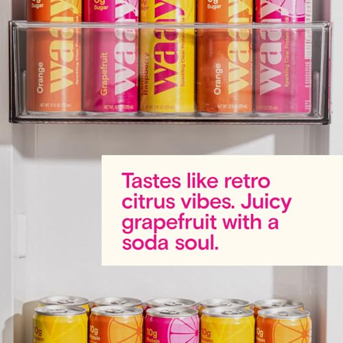 Image of WAAY Sparkling Protein Drink, Grapefruit, 12 fl oz Can, 10g Protein, 0g Sugar, 45 Calories (12 Pack)