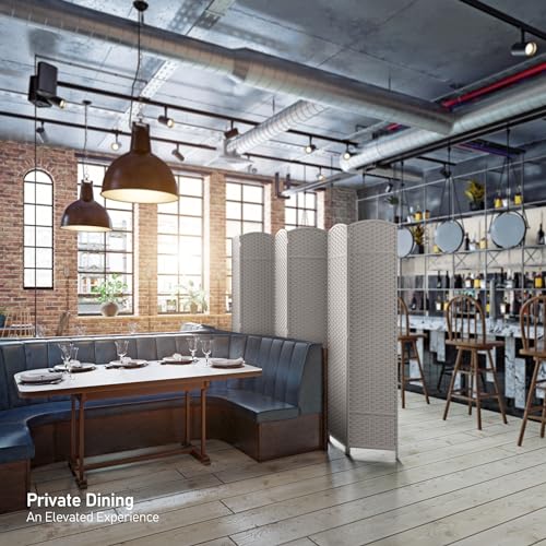 Sorbus 6 Panel Room Divider 6 ft. Tall - Privacy Screen, Extra Wide Double Hinged Panels, Mesh Hand-Woven Design, Partition Room Dividers and Folding Privacy Screens, Wall Divider for Room Separation