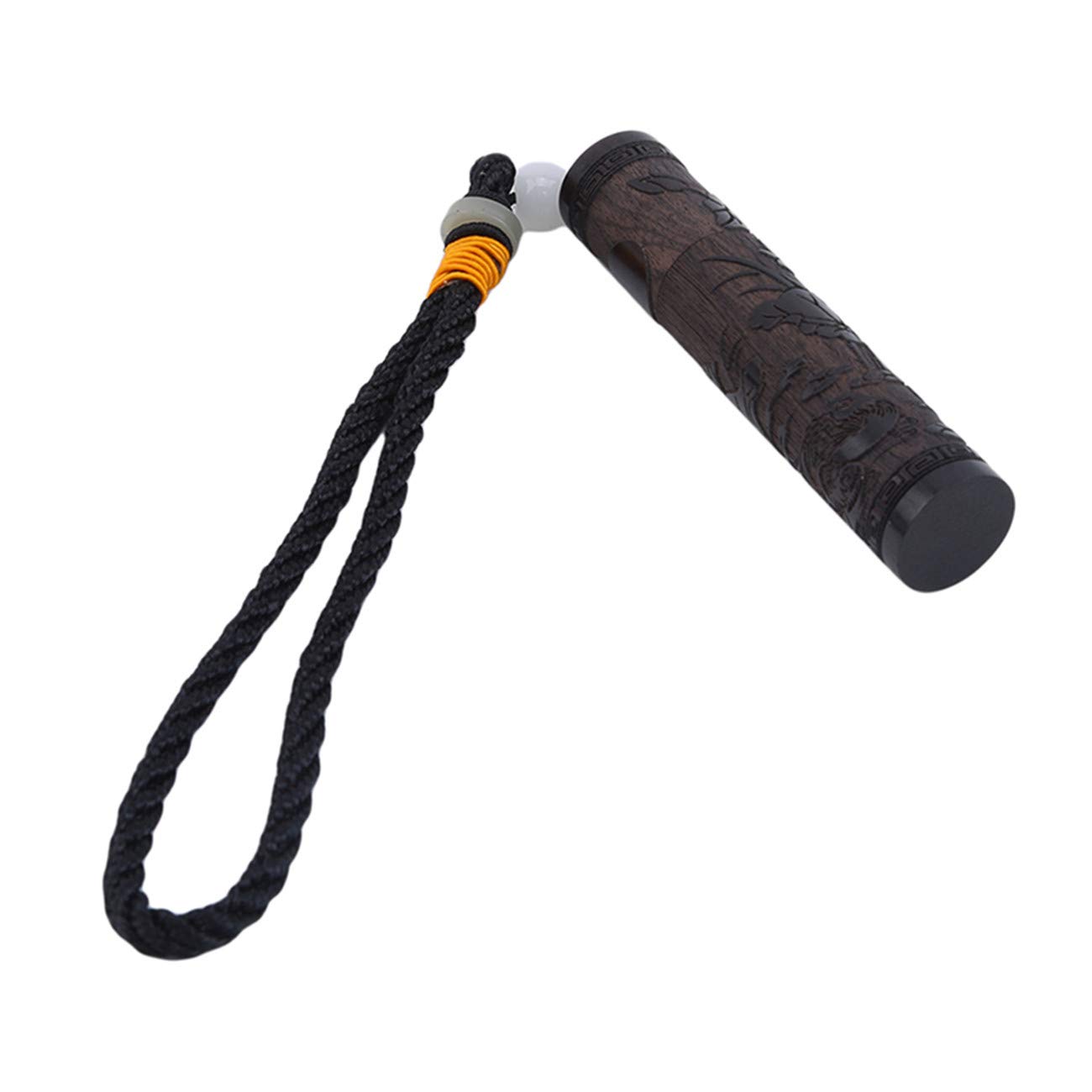 ZALING Portable Vintage Chinese Style Wood Carving Sachet Incense Tube Auspicious Clouds Toothpick Holder Kitchen Dining Bar Table Decoration, style 3