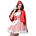 Produktbild Halloween Damen Hexe Cosplay Kostüm Vintage Gothic Korsett Steampunk Bustiers Kleid mit Umhang Kapuze Cape 11 Stücke für Frauen Retro Mittelalter Kleid Mit Mantel Karneval Party Festival Kleider