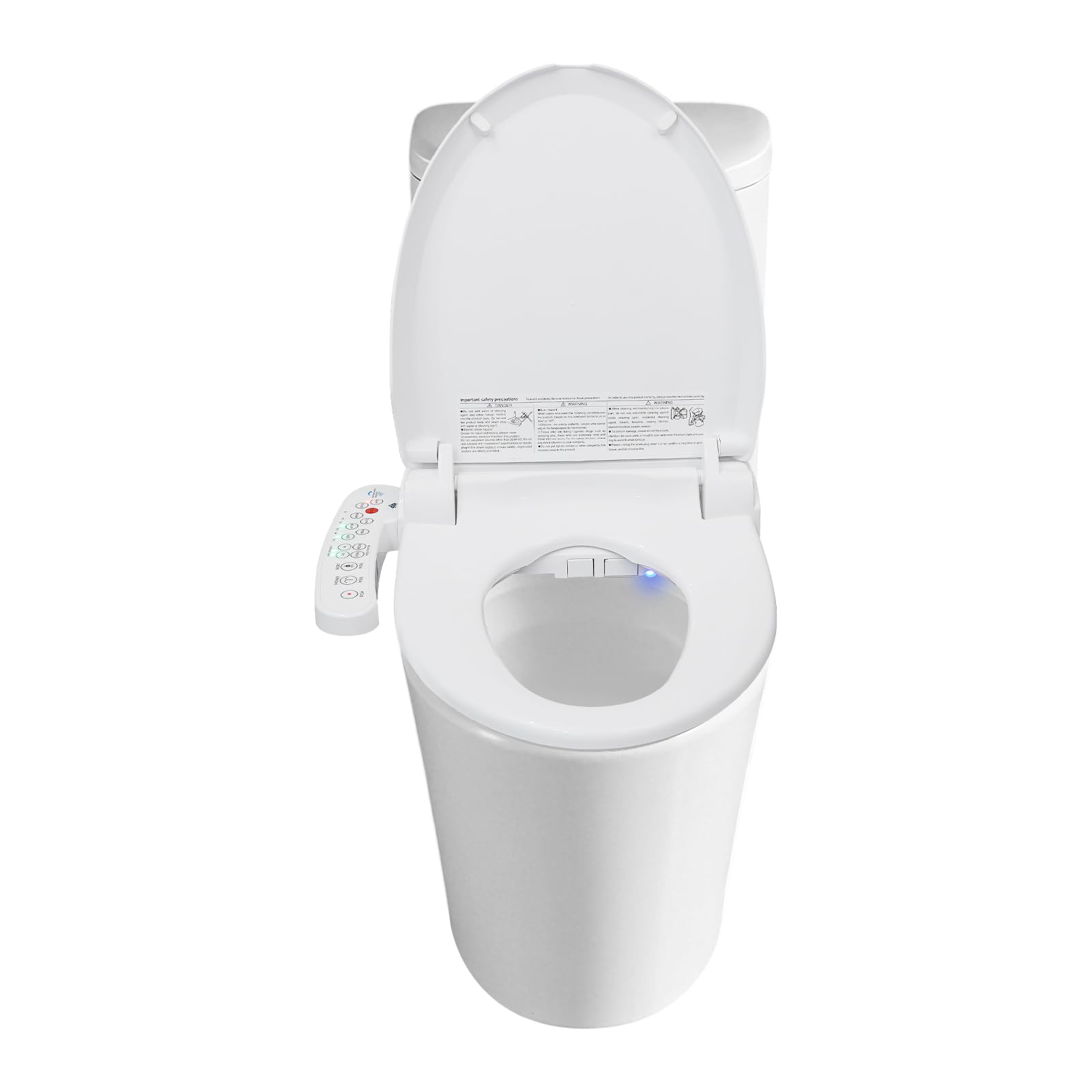 Inteligentna deska sedesowa elektryczna bidet, podgrzewana deska sedesowa z bocznym sterowaniem, regulowana dysza, spersonalizowana regulacja ciśnienia wody, ciepłe suszenie powietrzem
