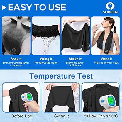 Kühlendes Handtuch - als Cooling Towel und mikrofaser Kühltuch - kühlendes Sporthandtuch für Fitness und Sport - Ice Towel Kühlhandtuch – Bild 4