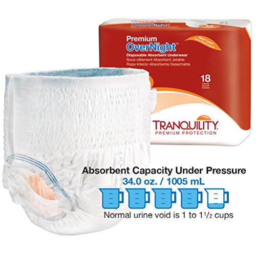 Tranquility Prem Overnight Disp Absorb Underwear MED 72CT - Thumbnail 4