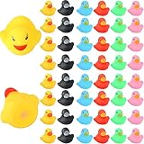 200 Pcs Mini Rubber Ducks in Bulk Yellow Tiny Baby Shower Ducks Float Squeak Bathtub Duckies Prescho