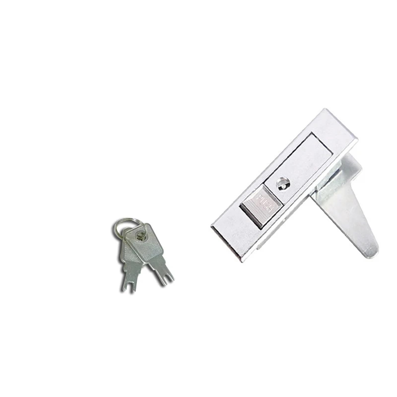 1 juego de cerradura industrial de aleación de zinc para gabinete, cerradura de buzón de correo, caja eléctrica contra incendios, cerradura de leva para puerta (blanco con llave de zinc)