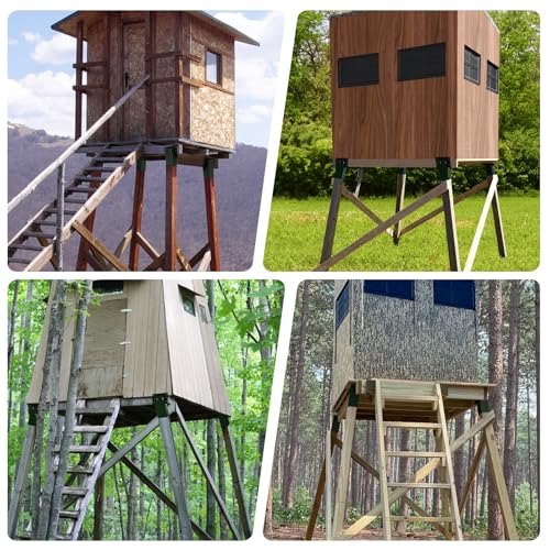 XIHUWZ 4"x 4" Compound Angle Brackets for Outdoor Platforms 4 Pcs, Deer Hunting, Shooting Shacks, Observation Decks and Tree Houses by XIHUWZ - Image 7