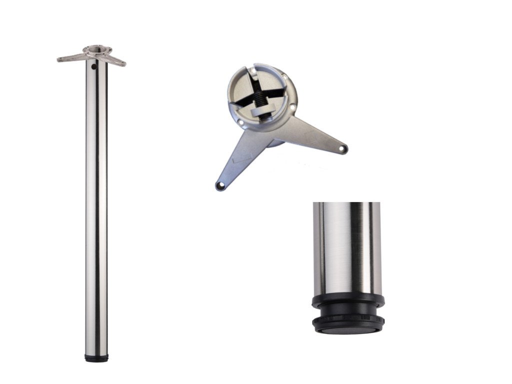 Alta calidad Capacidad de Carga y apoyo de elementos de pata – – Pie para muebles de altura regulable Altura 1100 mm, intergrierte Altura Regulable. 25 mm, aspecto de acero inoxidable de fuente de Malta