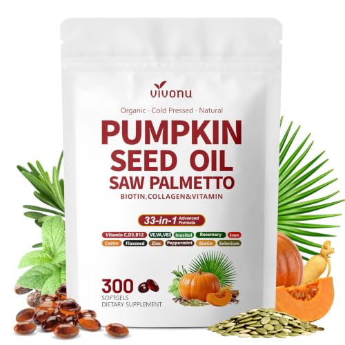 Image of VivoNu Pumpkin Seed Oil with Saw Palmetto Capsules, 300 Count