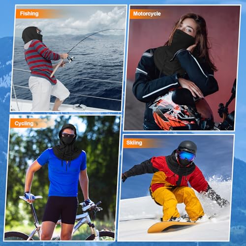 Image of Funtery Summer Cooling Balaclava Mask, UV Protection Hood Mask Breathable Cycling Face Cover Full Head Scarf for Men Women