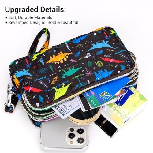 Image of BIAOTIE Large Capacity Wristlet Wallet - Women Printed Nylon Waterproof Handbag Clutch Purse
