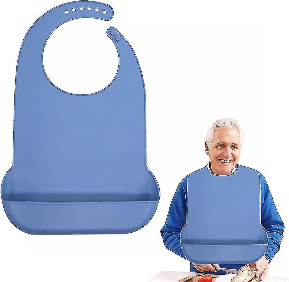 Silicone Nursing Apron for Adults, Adjustable Bib, 8 Levels, Waterproof, High Temperature Sterilization, Easy to Clean, Elderly, Nursing Supplies