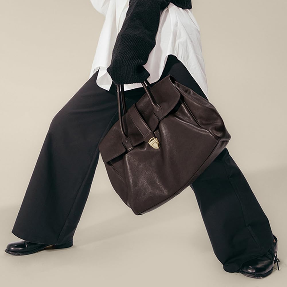 Damen-Handtasche aus echtem Leder, Umhängetasche für Damen, Tragegriff oben, Reisetasche, große Kapazität, Retro-Taschen