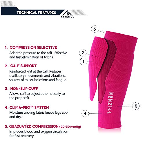 Image of NEWZILL Compression Calf Sleeves (20-30mmHg) for Men & Women - Perfect Option to Our Compression Socks - for Running, Shin Splint, Medical, Travel, Nursing