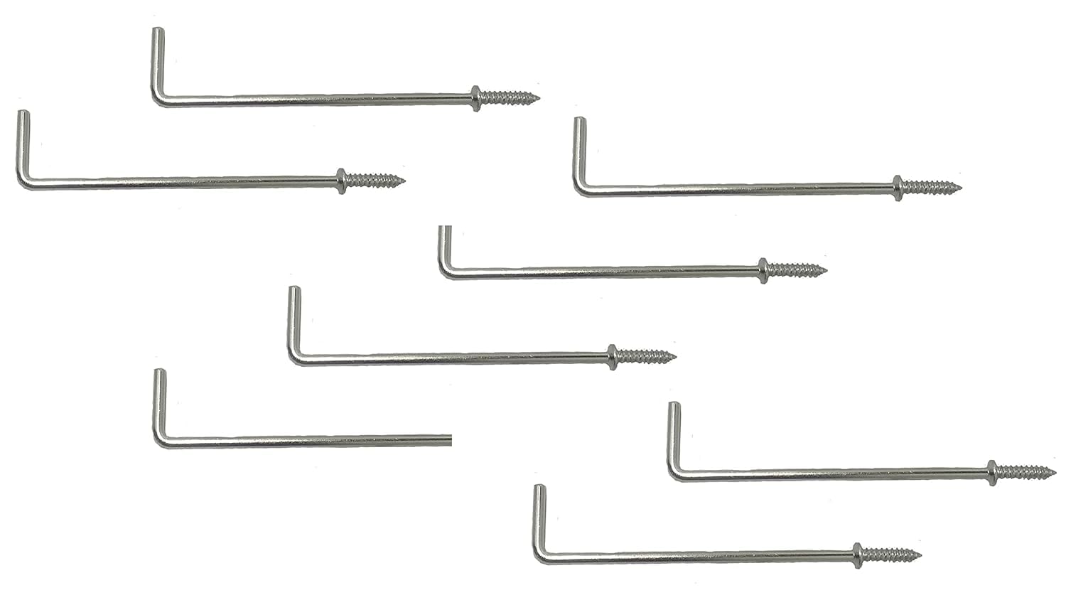L-Hook, Steel Hook, Steel Made Self-Tapping Screw Hook 12x100mm (4Inch) Approx Pack 0F 8-image-10