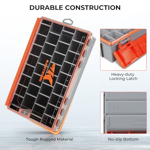 Image of KastKing HyperSeal Waterproof Tackle Box, 3700 Deep Tackle Trays, Fishing Tackle Box Organizer With Removable Dividers, Fishing Gear & Fishing Accessories Storage, 1 Pack