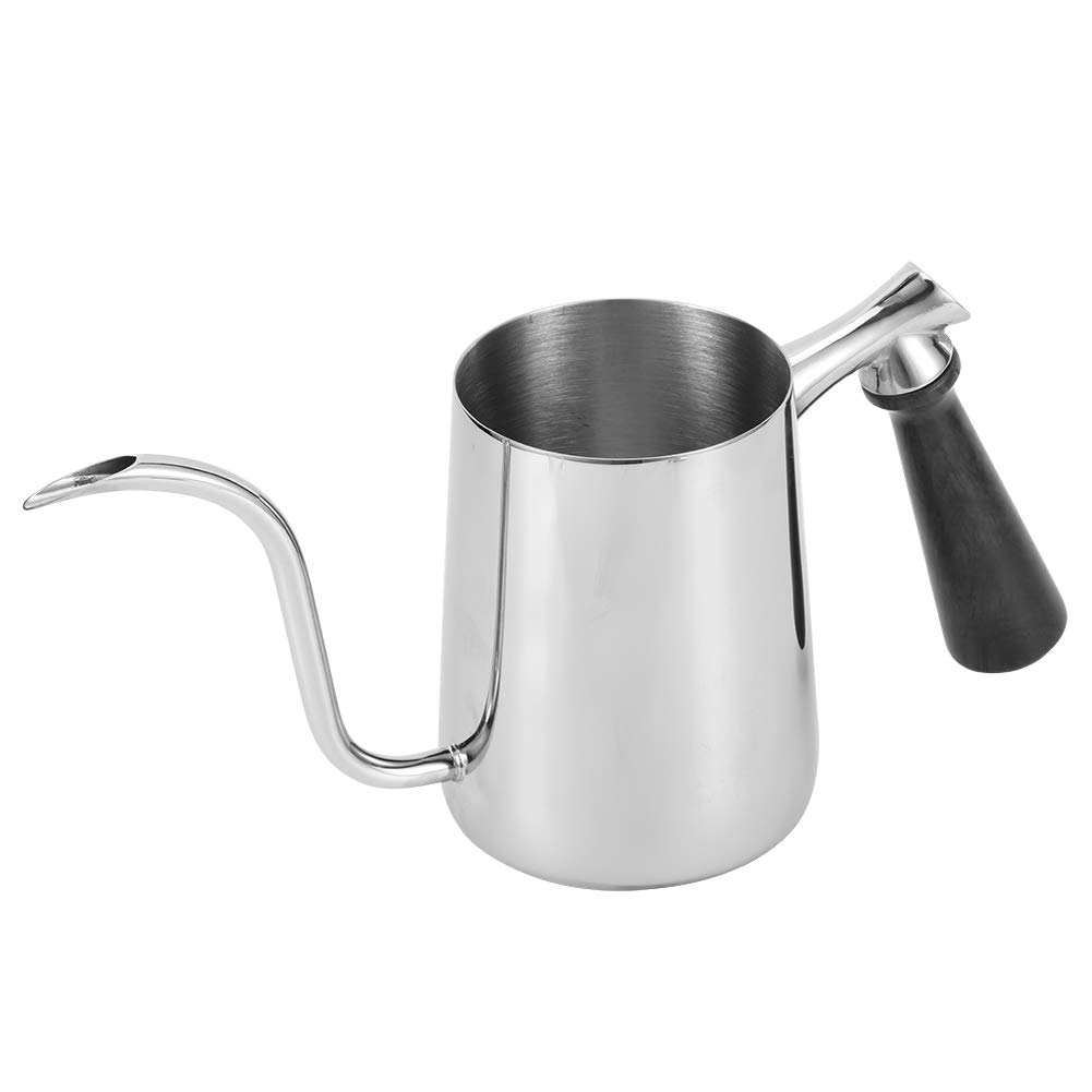 Atyhao Hervidor de café, Pico de café de Acero Inoxidable de 600 ml, hervidor de Agua, Tetera, Cuello de Ganso, Goteo Manual