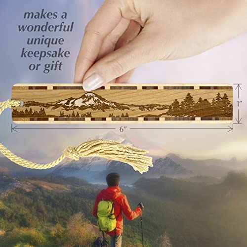 Mountain Wilderness Nature Scene Engraved Handmade Wooden Bookmark - Also Available With Personalization - Made In Usa #TOP2