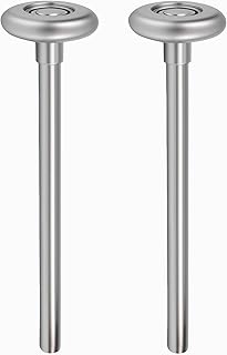 2pcs 1.8Inch Steel Garage Door Rollers, Metal Roller for 2" Garage Door Track Replacement, 7" Long Roller Wheels Stem, High Load 10 Ball Bearing