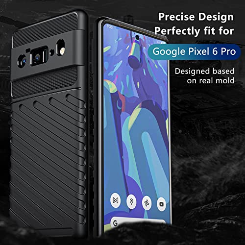 Doeboe Case For Google Pixel 6 Pro Case, Protective Phone Case For Pixel 6 Pro 5G (2021), Shockproof Cover Sleeve For Google Pixel 6 Pro Soft Tpu, Support Wireless Charge-Black [Only For Pixel 6 Pro] #TOP7