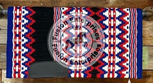 EQUIEMPRESS Western Show Saddle pad/New Zealand Wool Horse Western Saddle Blanket Top Wool Pad Sensor Flex (Customization Available) AZ-73 (36
