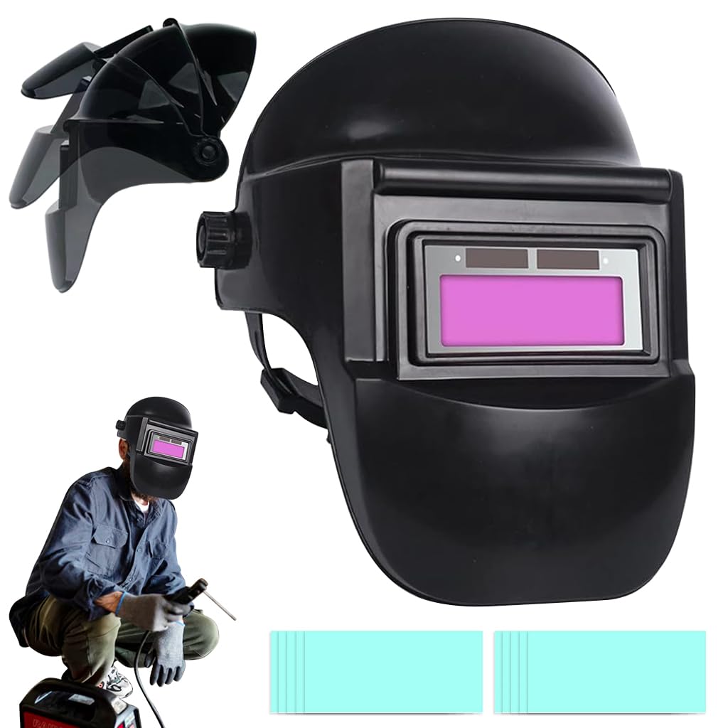 Serplex® Auto Darkening Welding Helmet Flip-Up Face Mask Welding Helmet with 10 Replacement Auto Darkening Lens Heat Resistant Universal Arc Welding Helmet for GMAW, PAW, GTAW, TIG (B0DCRZ7F55) Amazon Price History, Amazon Price Tracker