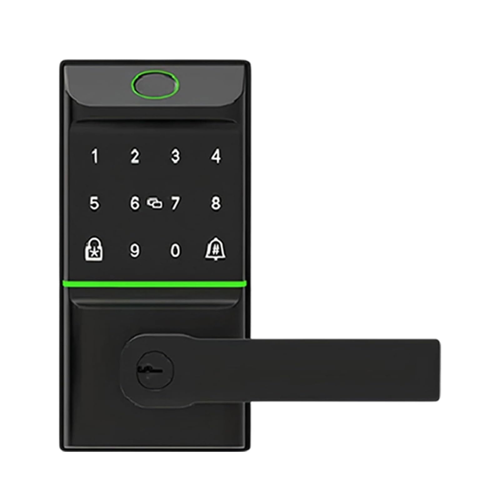 Blekwetaat Nero Keyless Entry Smart Door Lock With Handle Biometric Fingerprint Deadbolt Auto Lock, For Front Door Home Smart Door Lock