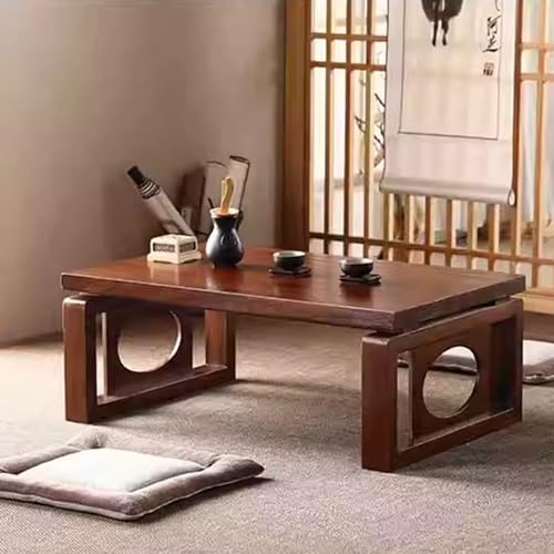 Table basse à manger en bois massif 80 cm pour petit espace - 8