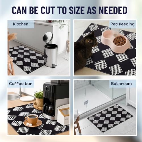 Image of Teenyyou 1 Pcs 26 inch x 18 inch Dryer Top Protector Mat, Washer and Dryer Topper, Non Slip Waterproof Machine Cover Dust Proof Quick Drying Topper Pad for Laundry and Kitchen (Checkerboard)