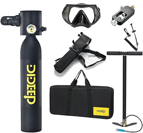 Miniatura 2 de Kit de tanque de buceo reutilizable certificado por puntos de buceo portátil de 0.5 L de capacidad, mini tanques de buceo que soportan 5-10 minutos