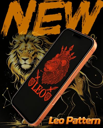 Image of 2 Pack Privacy Screen Protector for iPhone 17 Pro Max | Anti-spy privacy film, anti-blue light, bubble-free application, comes with alignment installation frame,Red Leo Pattern