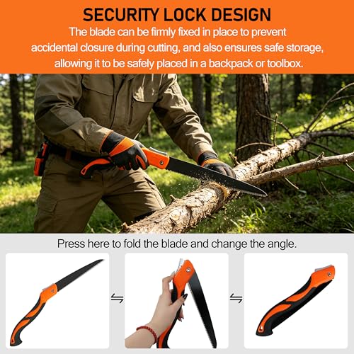 Sierra manual plegable 9.5 pulg con protector y mango miniatura 5