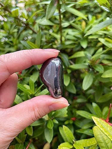 Image of GAF TREASURES 1 /2 LB Hematite Tumbled Stones, Polished Natural Hematite Gemstone, Hematite Healing Crystals (Hematite)
