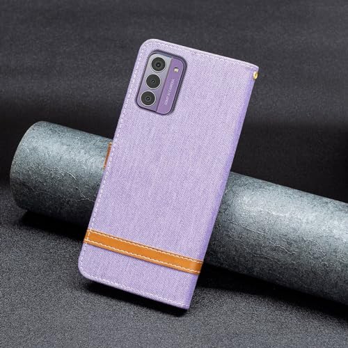 Protection rabat Nokia G42 housse antichoc violette avec stand - 5