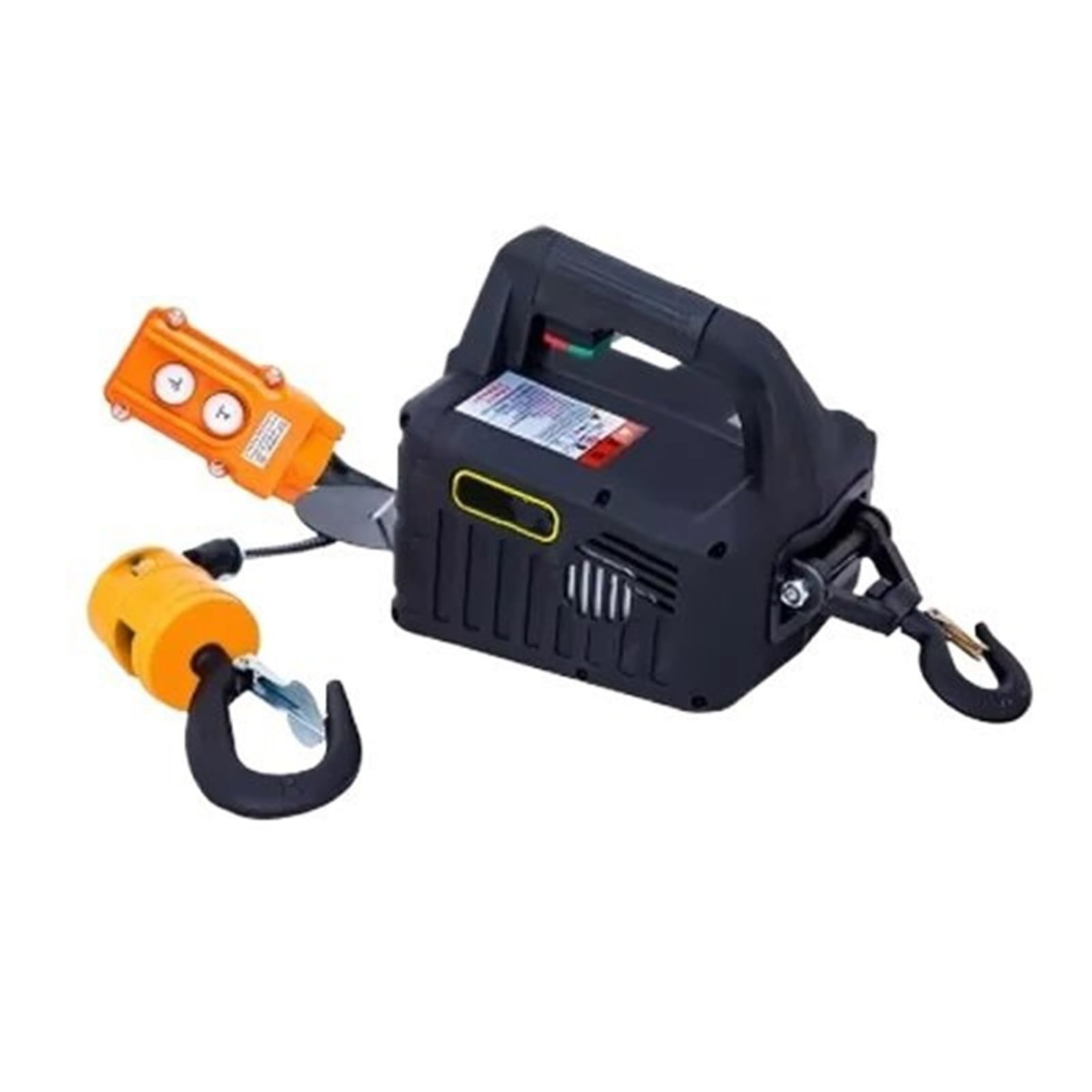 Wciągnik łańcuchowy Elektryczna Wciągarka 3 W 1 Przenośny Wciągnik Elektryczny Z Bezprzewodowym Pilotem Zdalnego Sterowania, Dźwig, Hak, Koło Pasowe(3 in 1,100KG 25M)