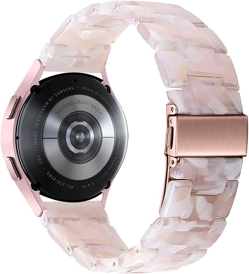 OCEBEEC Resin Bands Compatible with Samsung Galaxy Watch 6 5 4 Band 40mm/44mm, Watch 5 Pro 45mm, Galaxy Active 2, 20mm Band for Galaxy Watch 4 Classic 42mm 46mm, Watch 6 Classic 43mm/47mm Women