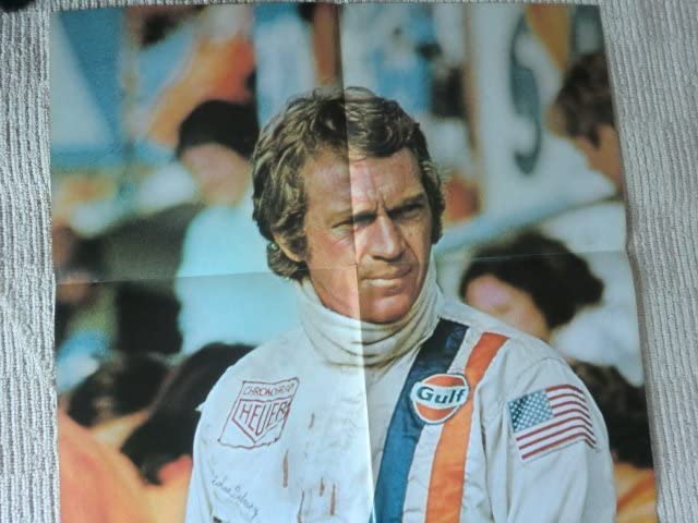 スティーブ・マックウイーン／栄光のルマンポスター【画鋲跡 折り目