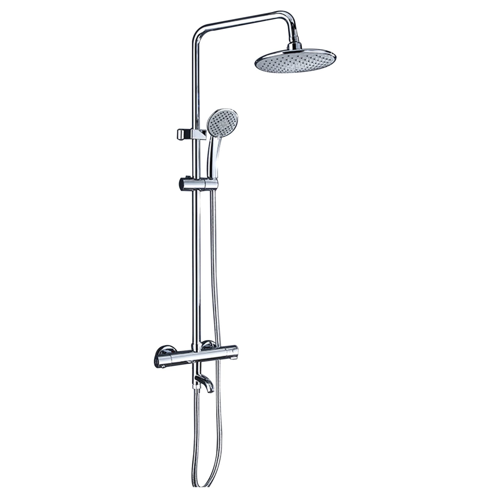 Système de douche 38 ℃ anti-brûlure avec mitigeur thermostatique complet et jet de pluie mural