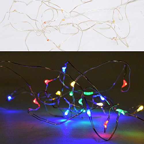 Di-Nesh (146) 20er Micro Bunt Lichterkette batteriebetrieben Draht Lichterkette Cover