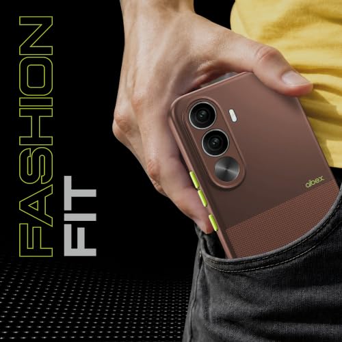 Image of AIBEX Premium Back Cover Case Compatible for OnePlus Nord CE 6 Lite 5G / Realme P4X 5G|Scratch & Drop Tested Shockproof Matte Texture Case with Soft Microfibre Lining|Slim Fit Cover - Brown
