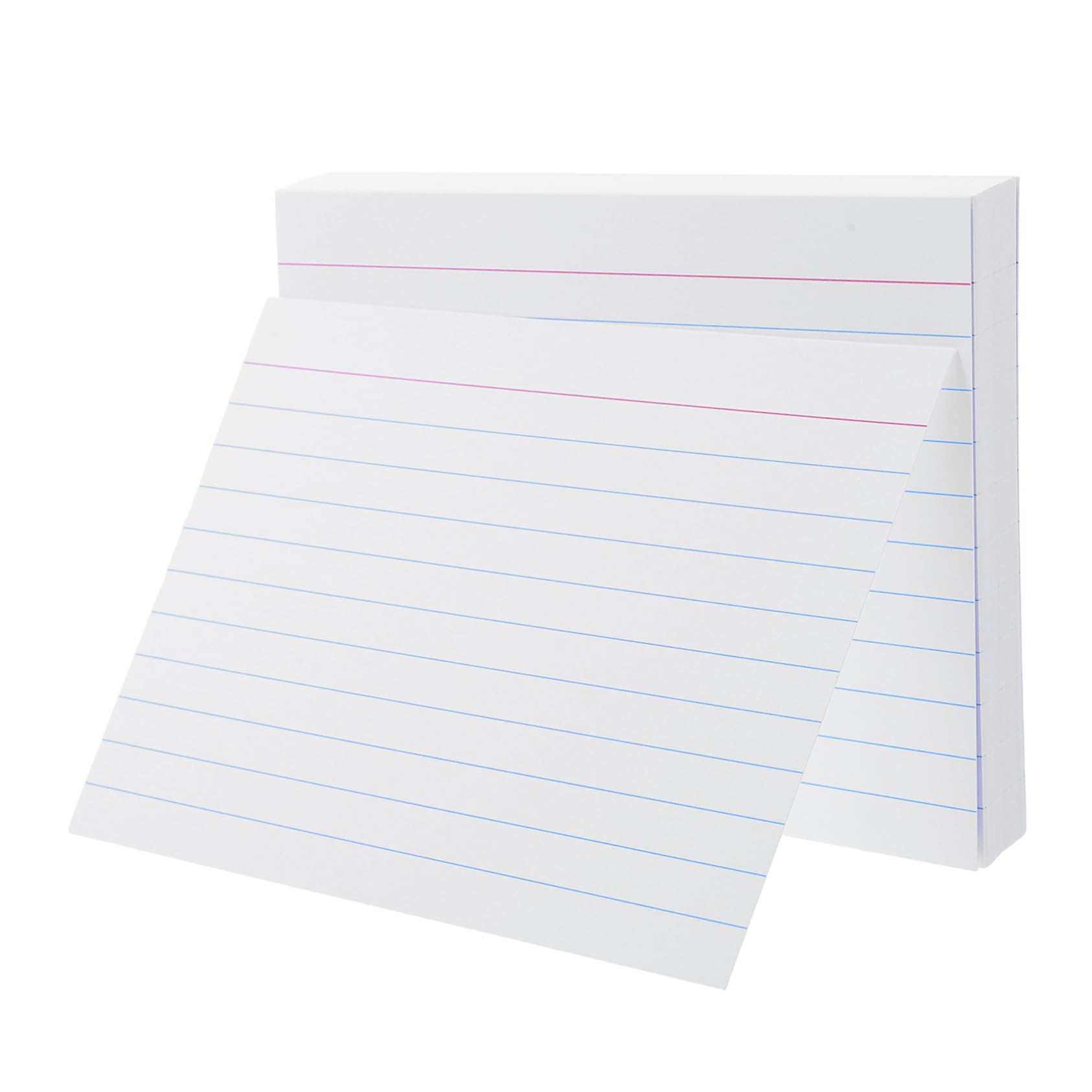 DOITOOL 200 Weiße Horizontale Karteikarten aus Papier zum Schreiben mit Glatter Oberfläche 4 Zoll Größe für Präsentationen und Prüfungen im Büro oder Unterricht