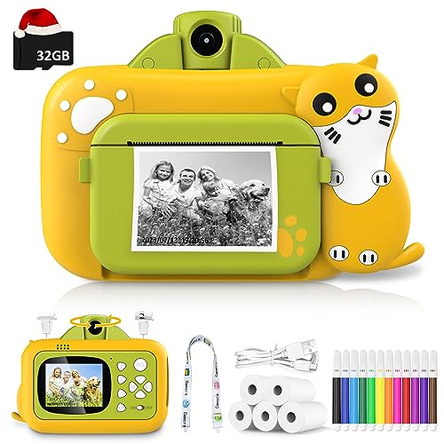 Fine Life Pro Kinderkamera, Sofortbildkamera für Kinder, Selfie Dual
