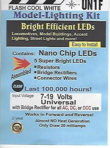 Lights4Models UN1F Flashing Nano Chip, Cool White Pkg=5 by Evan Designs