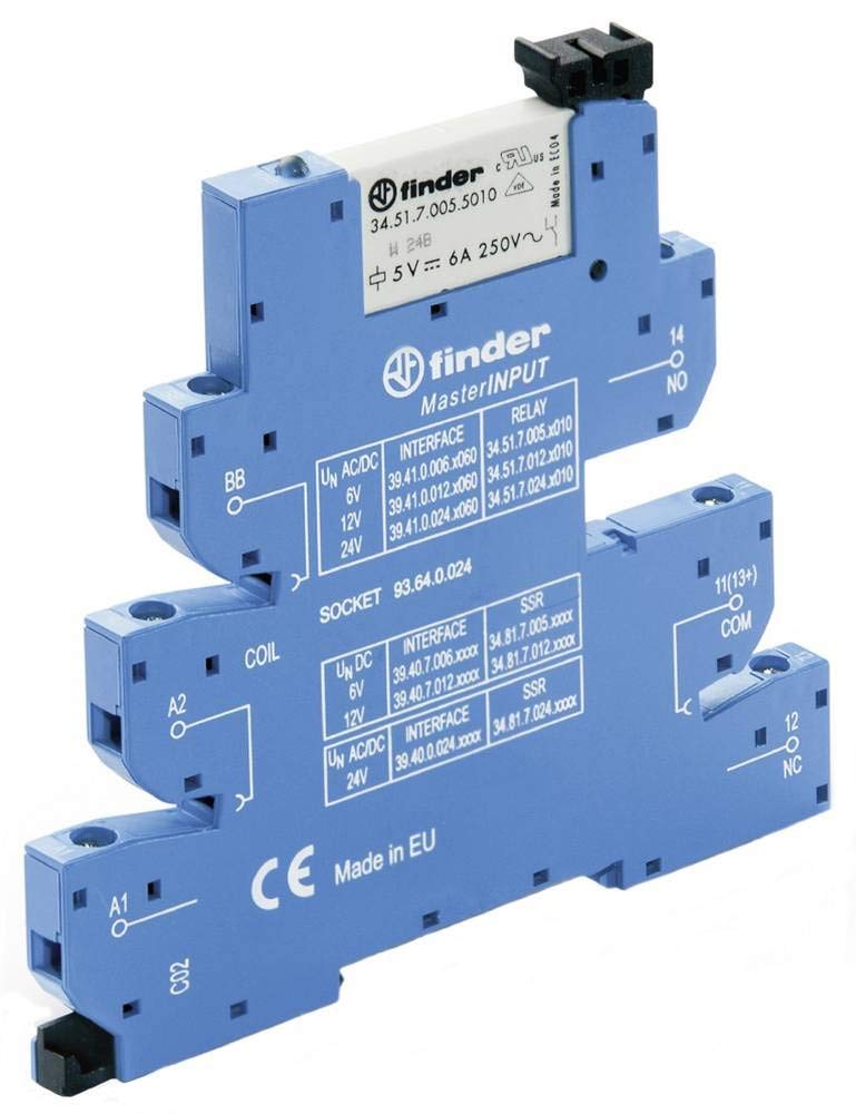 Finder 394100245060 - Interfaccia Modulare A Relé Elettromeccanico Masterinput, Morsetti A Gabbia Agni - 4