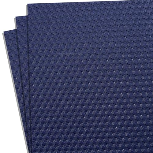 HOLSTEX Thermoform Sheet - (Basketweave Texture) - (.080 Thickness) - (12in x 24in Sheet) - (Police Blue) - (3 Sheets) - for Holster Making, DIY Cosplay, Airsoft Armor