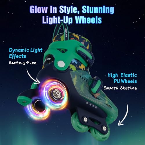 ZOOBLISS Tri-Wheel Training Roller Skates