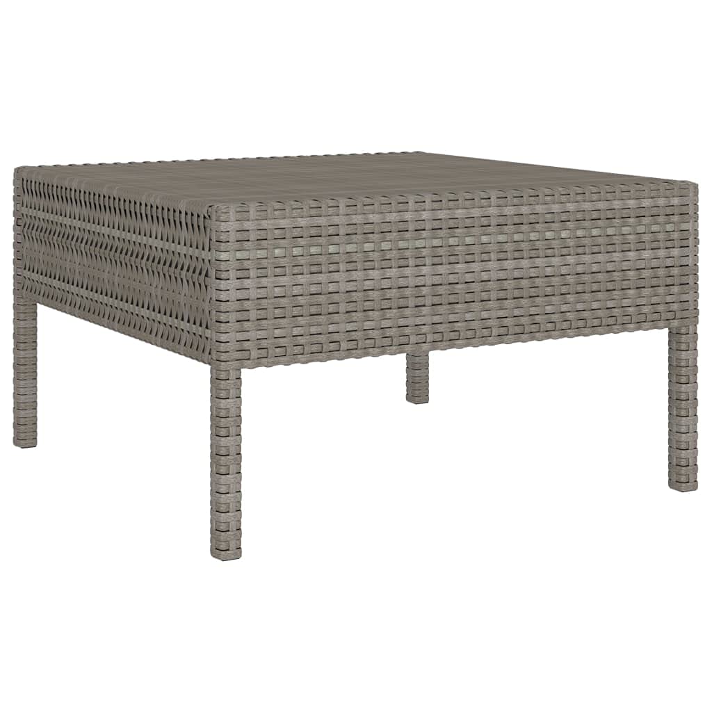 Set sala da giardino con cuscini, in polyrattan, grigio, per giardino, terrazza, balcone, numero di articoli 210200