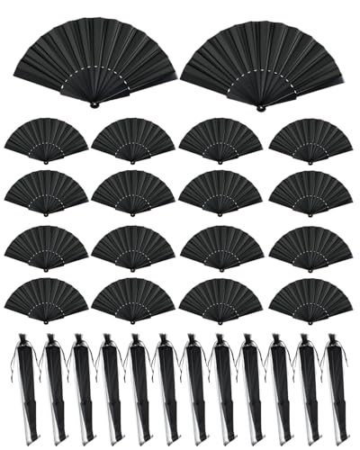 OceanCamel 30 Pack Clapping Fans for Line Dancing Clack Fan Bulk Foldable Line Dance Popping Fan Boots on The Ground Hand Fans with Mesh Bags, Perfect for Bootscootin' Wedding & Event Souvenirs (30)