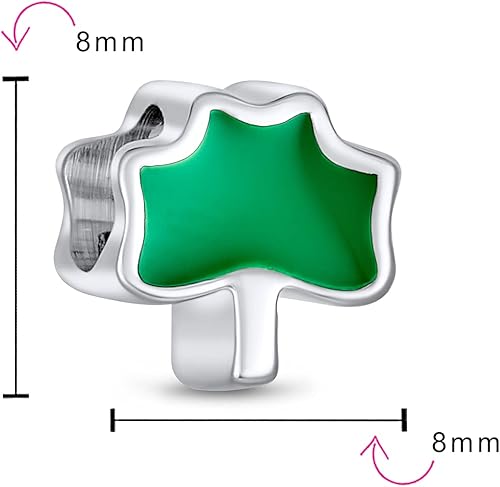 Miniatura 3 de Good Luck Lucky 3D Red Lady Bug Irish Shamrock Leaf Enamel Green Heart Clover Charm Bead For Women Teens .925 Sterling Silver Fits European Bracelet