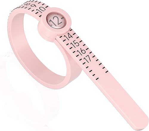 REIDEA Herramienta de medición de tamaño de anillo de vidrio lupa de alta calidad, reutilizable, calibre de tamaño de dedo para joyería de 1 a 17